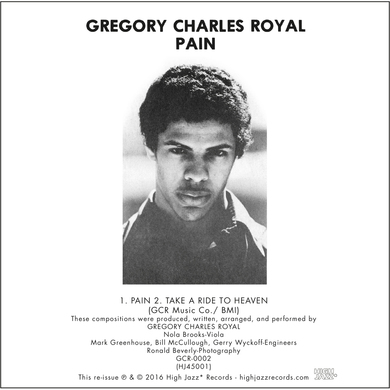 Gregory Charles Royal - Pain / Take A Ride To Heaven