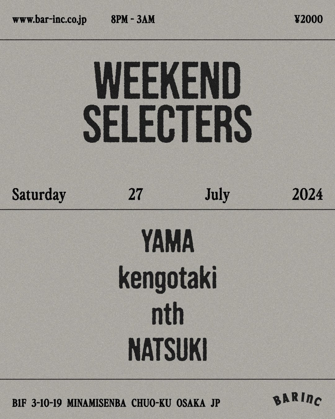 WEEKEND SELECTERS