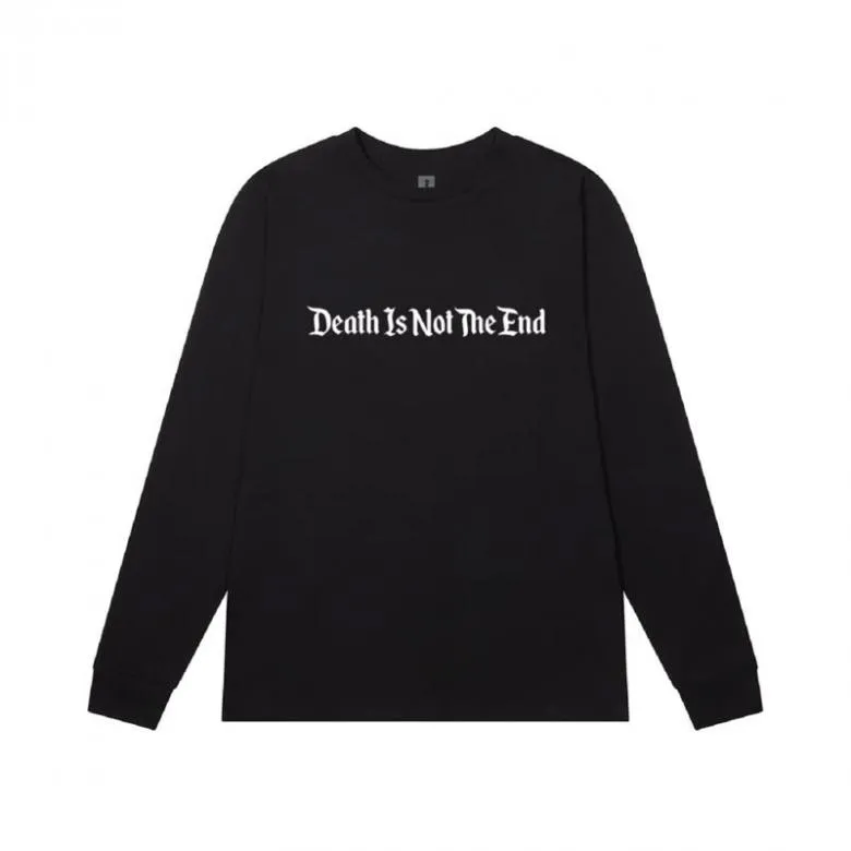 Death Is Not The End - Classic Logo Long Sleeve Tee（X Large） : T-shirt（X Large）