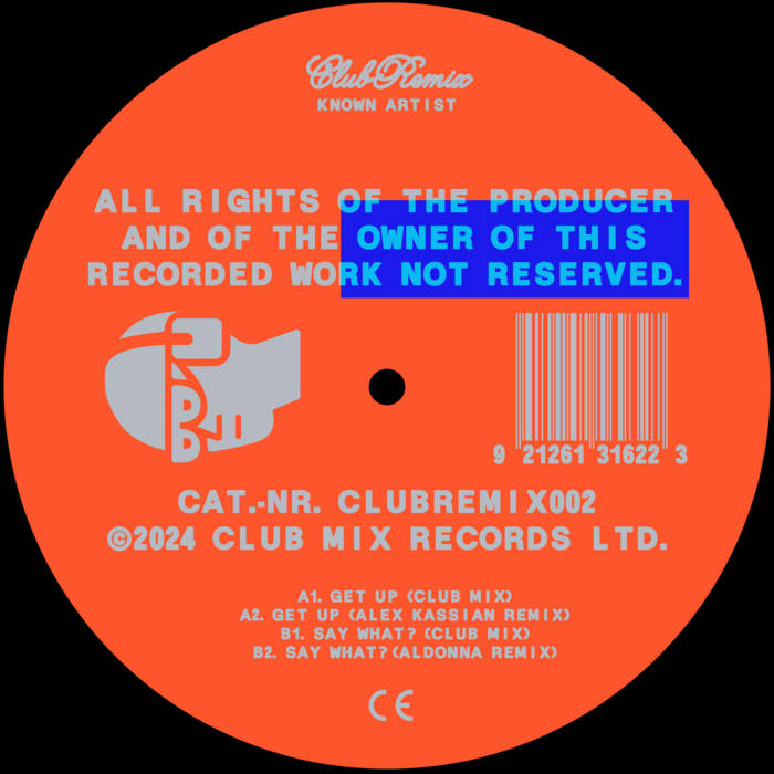 Known Artist - CLUBREMIX002 | NEWTONE RECORDS