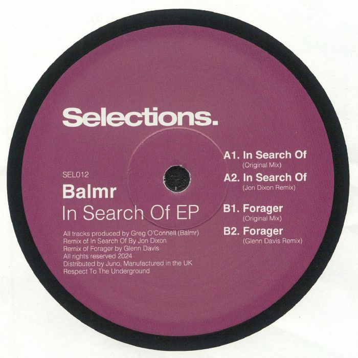 Balmr - In Search Of Ep (Jon Dixon, Glenn Davis Mixes) : 12inch