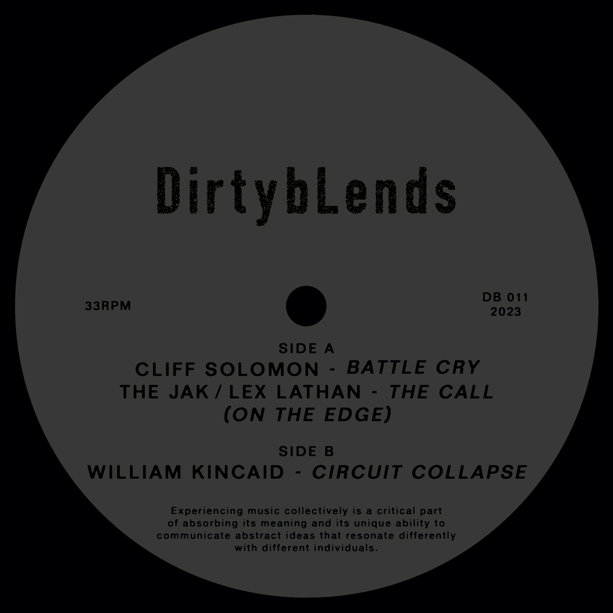 Cliff Solomon / The Jak / Lex Lathan / William Kincaid - Battle Cry / The Call (Over The Edge) / Circuit Collapse : 12inch