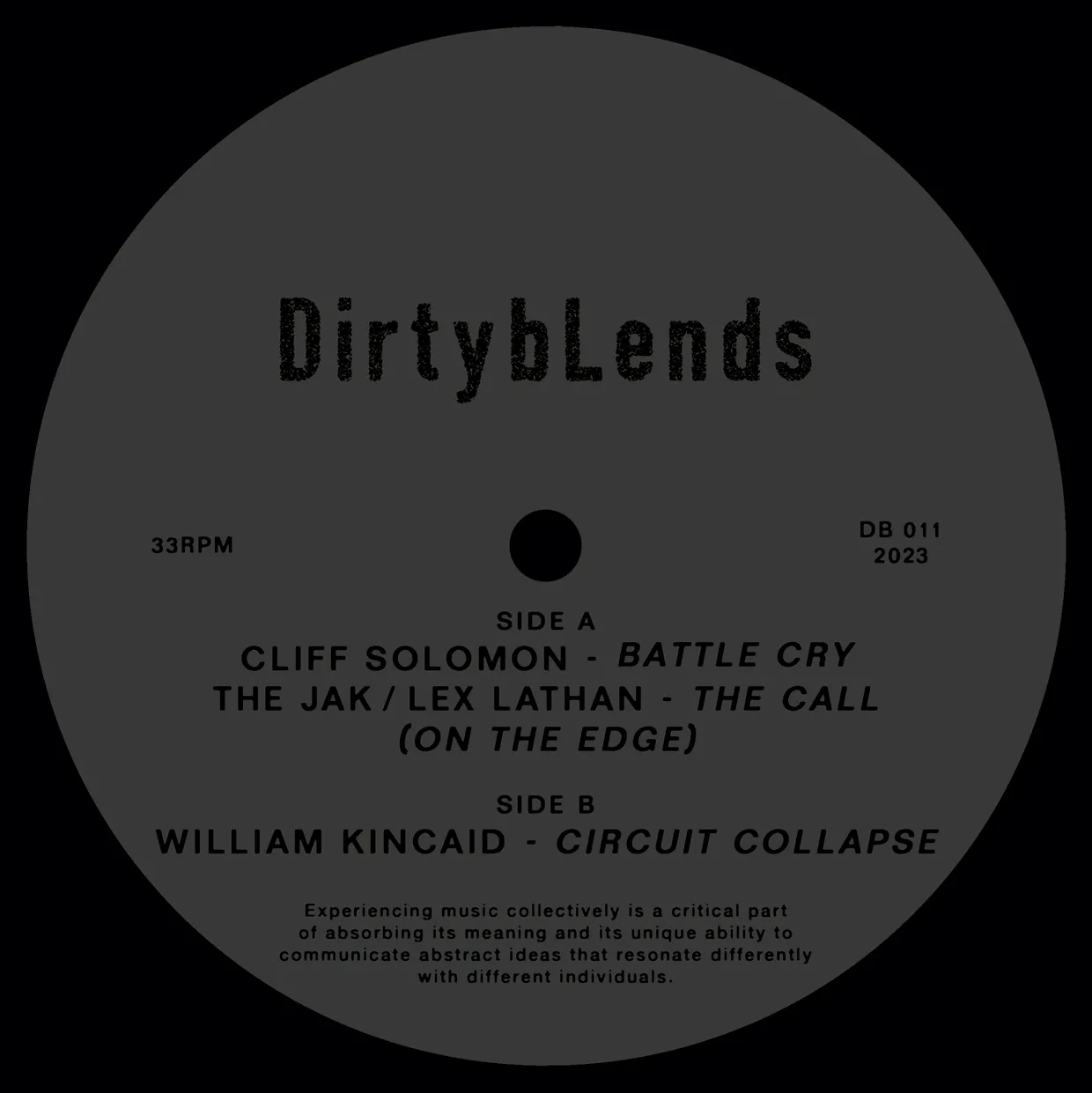 Cliff Solomon / The Jak / Lex Lathan / William Kincaid - Battle Cry / The Call (Over The Edge) / Circuit Collapse : 12inch