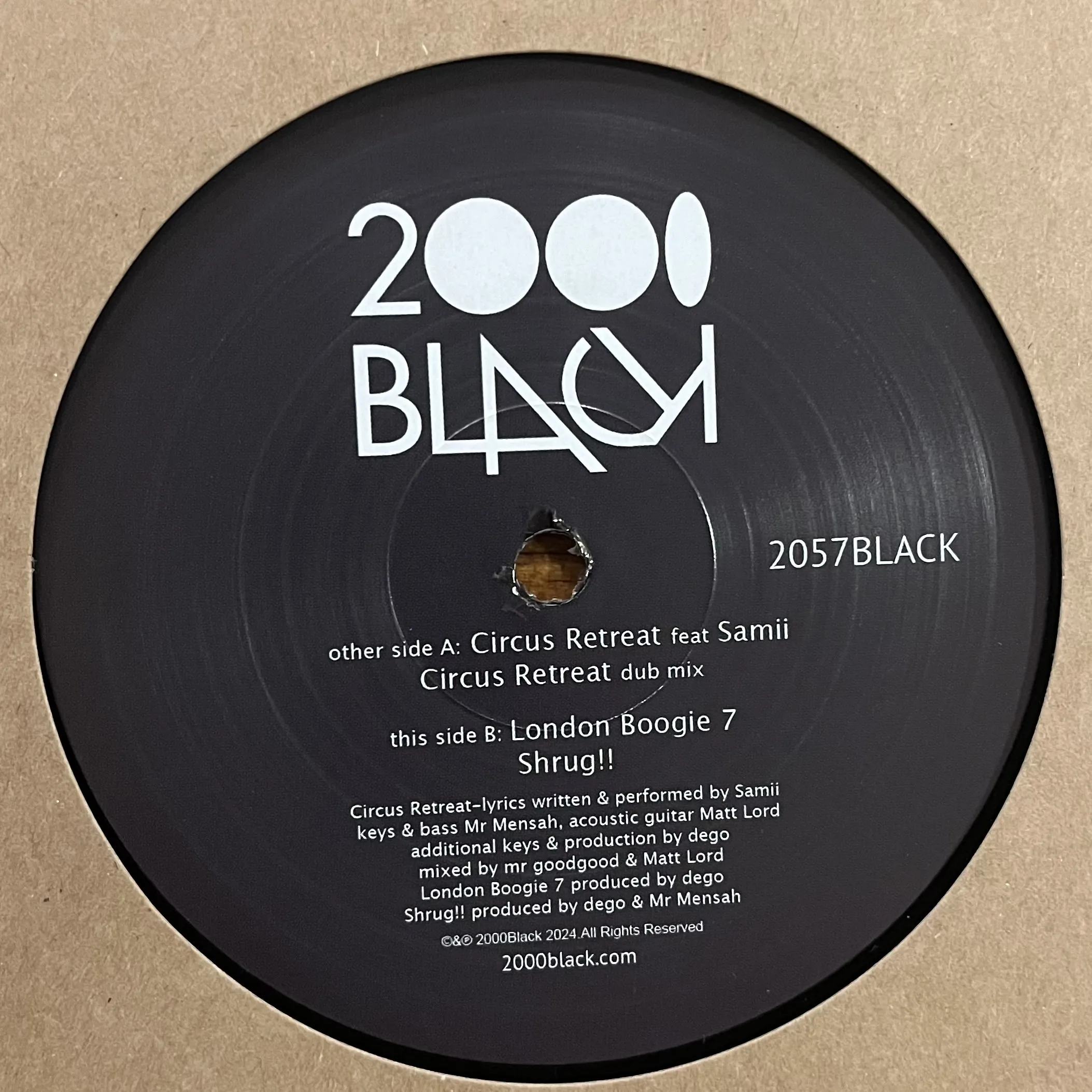 2000Black - Circus Retreat / London Boogie 7 / Shrug!! : 12inch