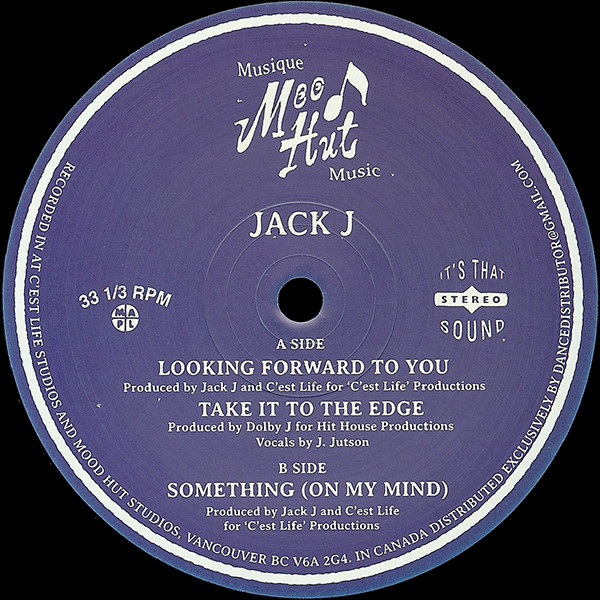 Jack J - Looking Forward to You / Take It to the Edge / Something (On My Mind) : 12inch