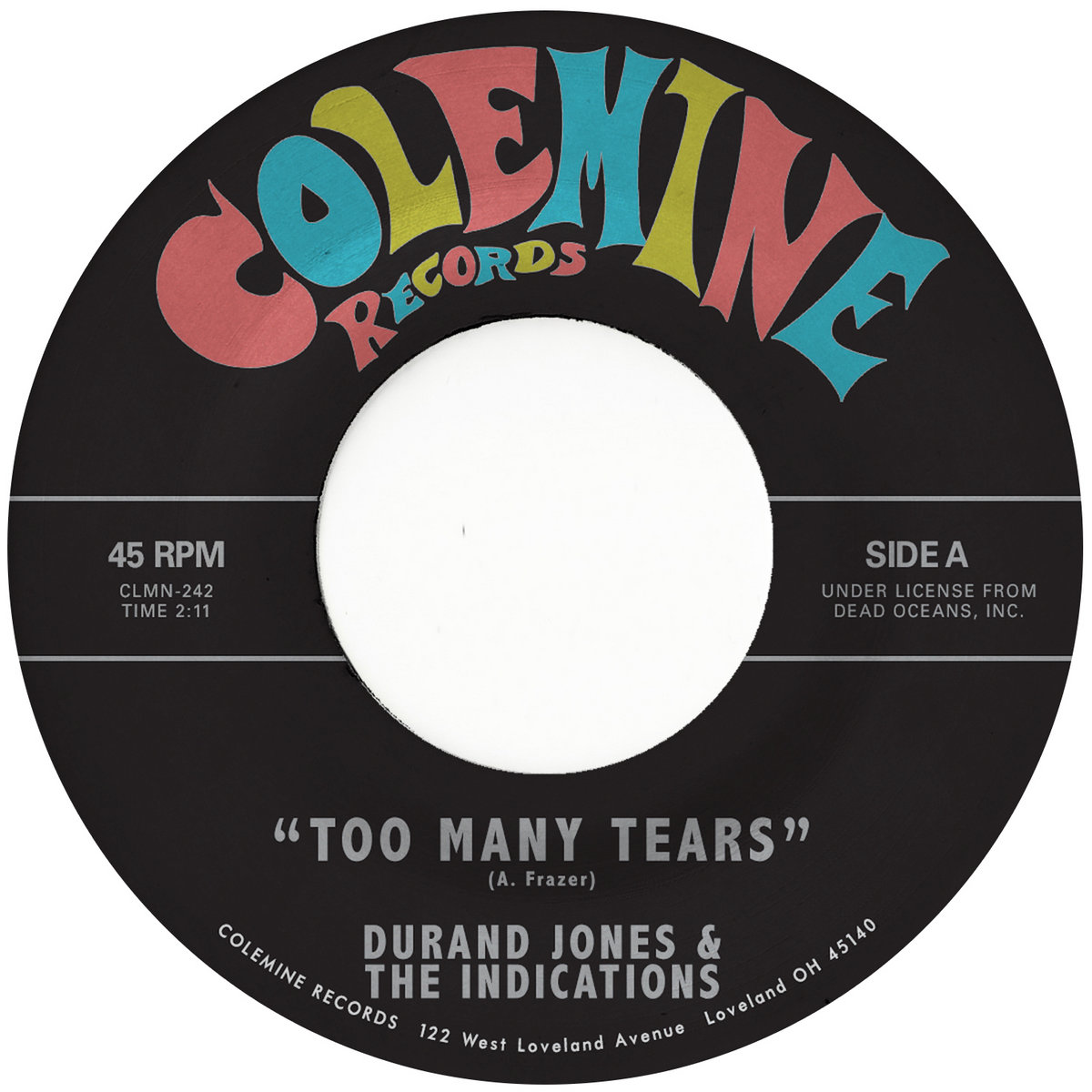 Durand Jones & The Indications - Too Many Tears / Cruisin' to the Parque : 7inch(Black)