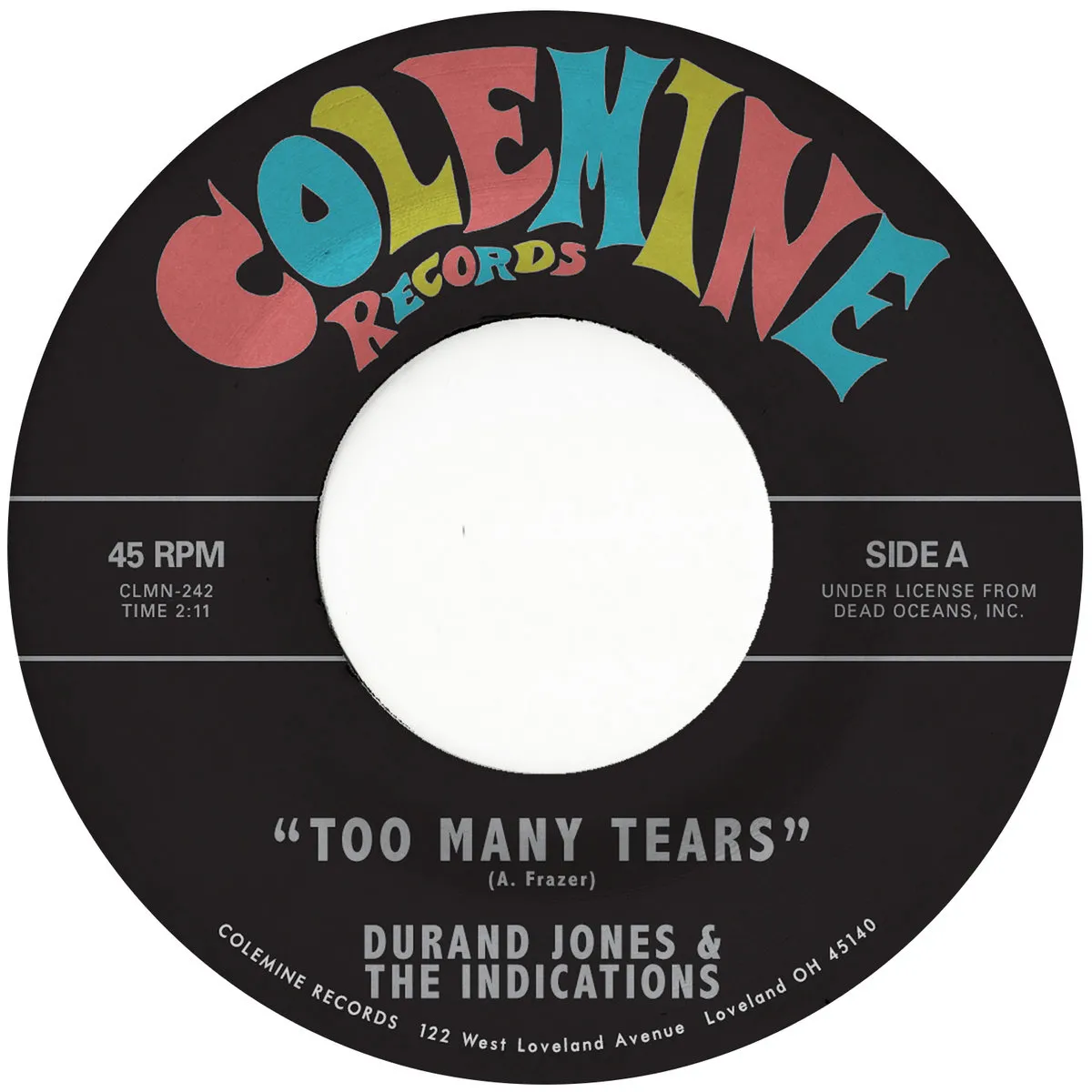 Durand Jones & The Indications - Too Many Tears / Cruisin' to the Parque : 7inch(Black)