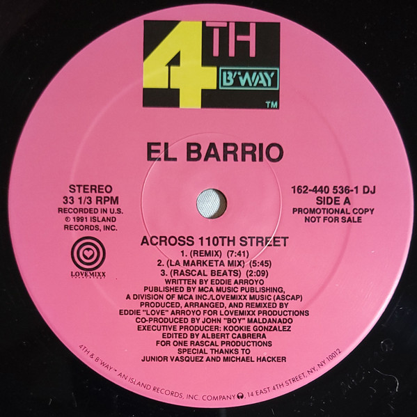 El Barrio - Across 110th Street : 12inc