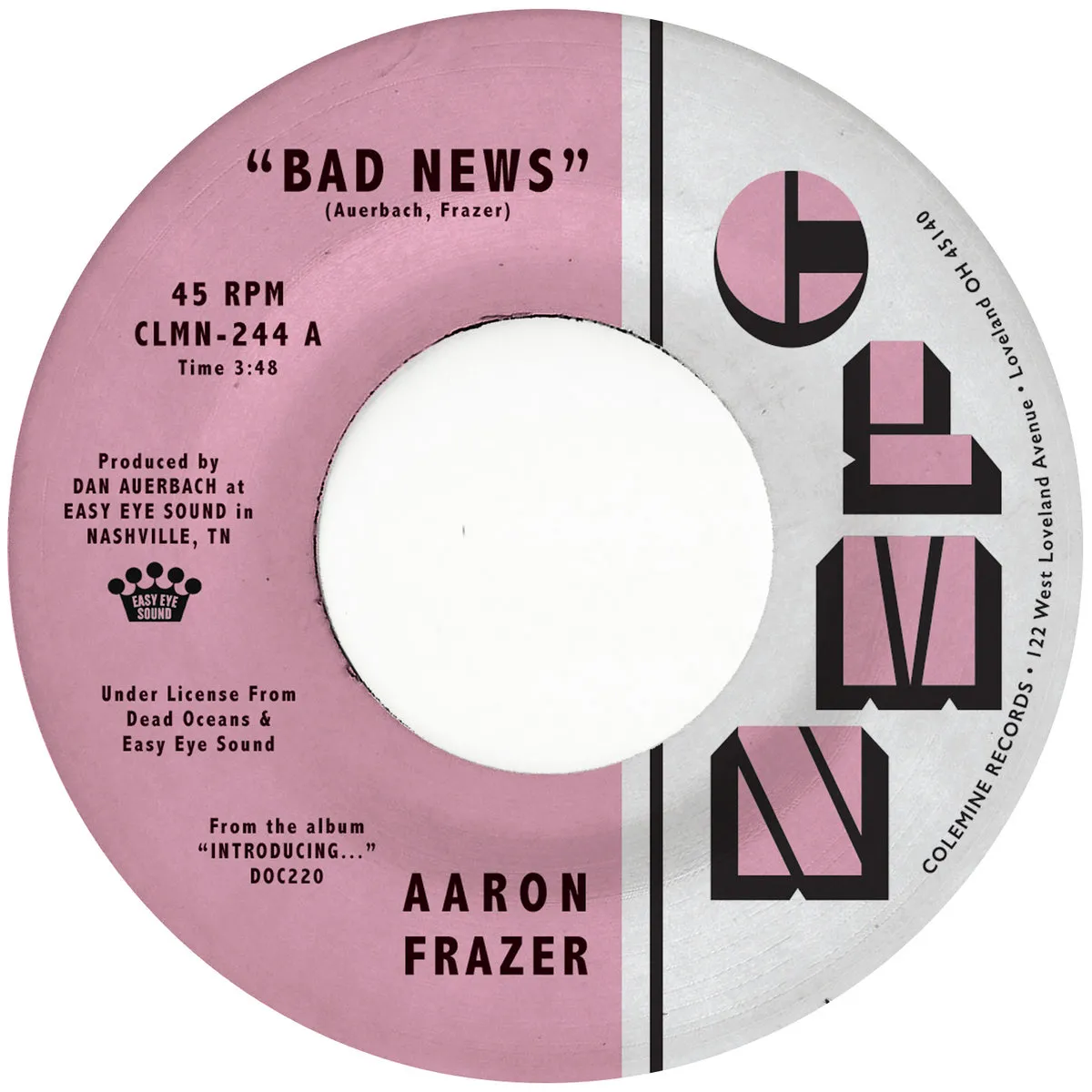 Aaron Frazer - Bad News / Done Lyin' : 7inch