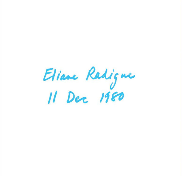 Eliane Radigue - 11 Dec 1980 : CD