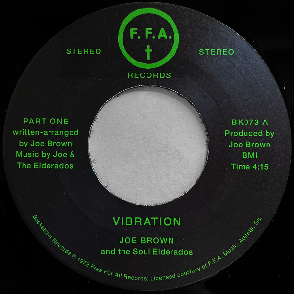 Joe Brown & The Soul Elderados - Vibration : 7inch