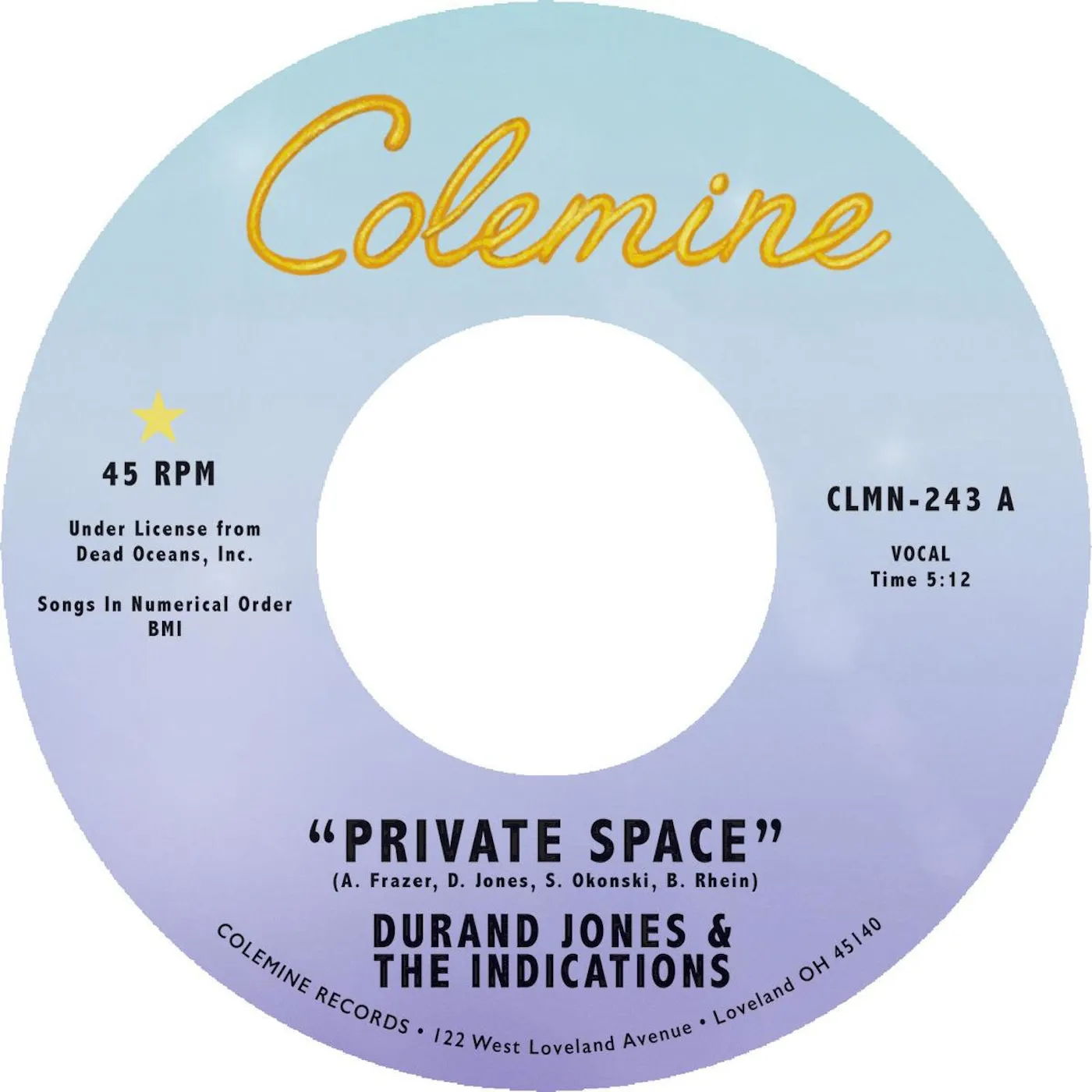 Durand Jones & The Indications - Private Space / Sea of Love : 7inch