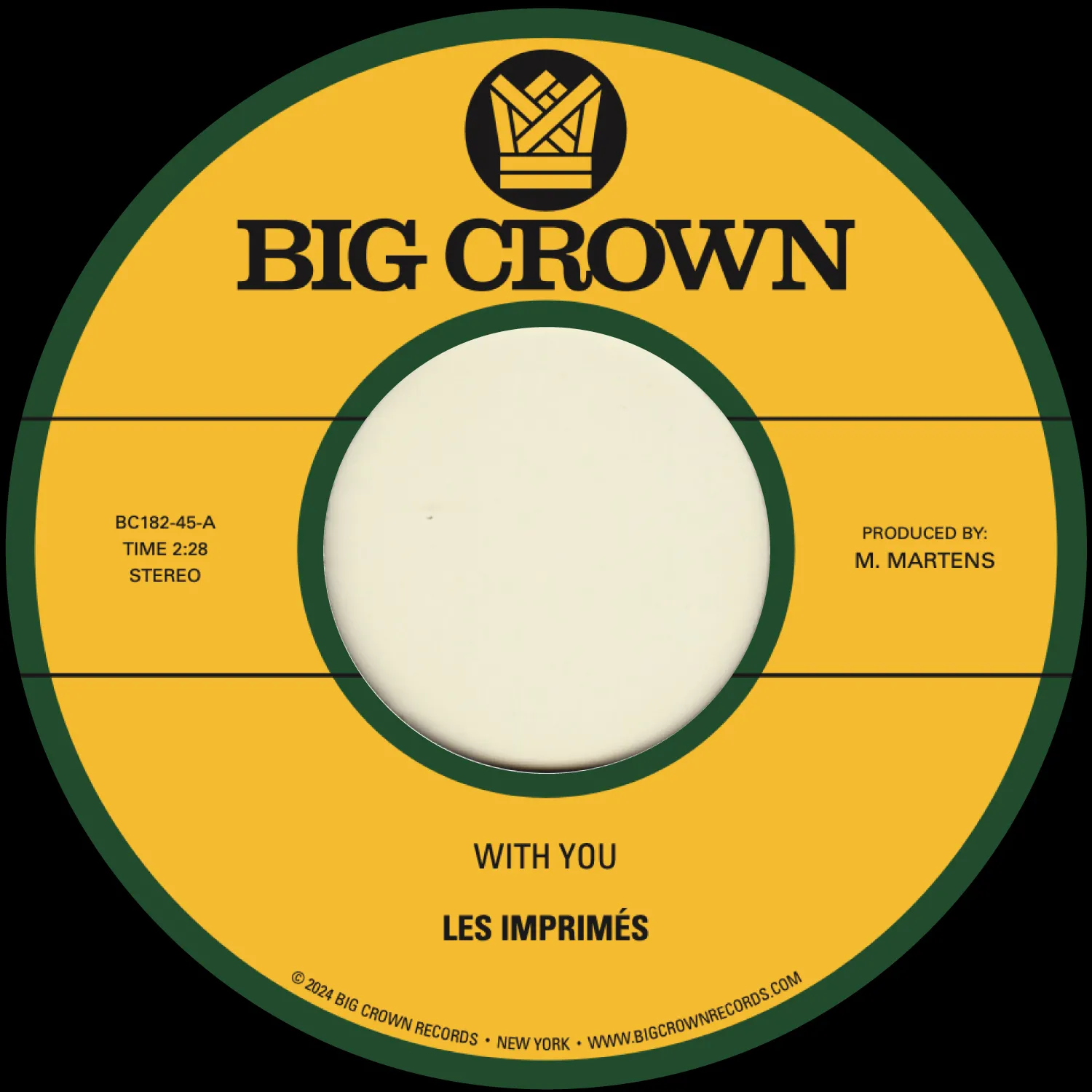 Les Imprimés - With You b/w Only Love : 7inch