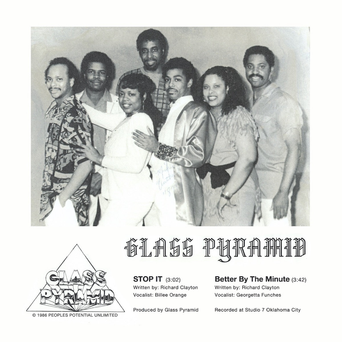 GLASS PYRAMID - Stop It / Better By The Minute : 7inch