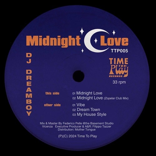 DJ Dreamboy - Midnight Love (incl. Zopelar Rmx) : 12inch