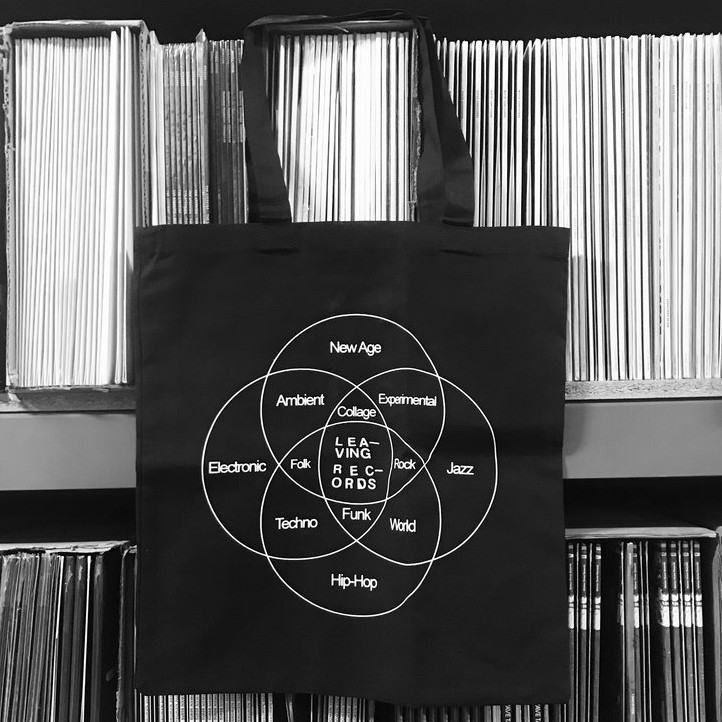 Leaving Records - Venn Diagram Tote Bag (Black) : BAG