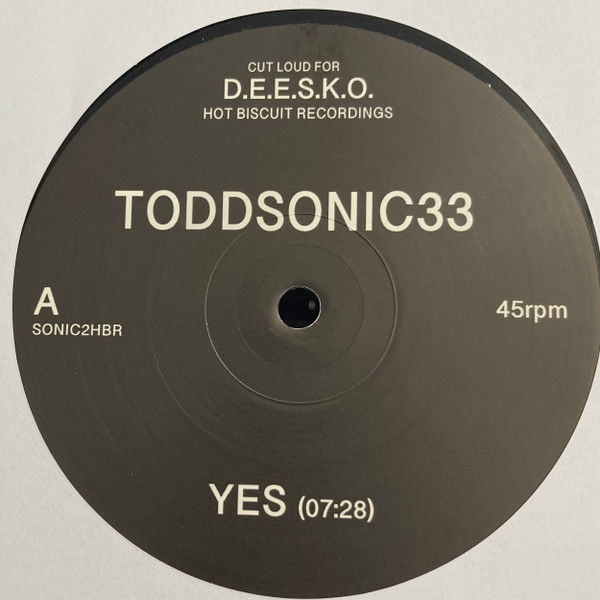 Toddsonic33 - Yes EP : 12inch