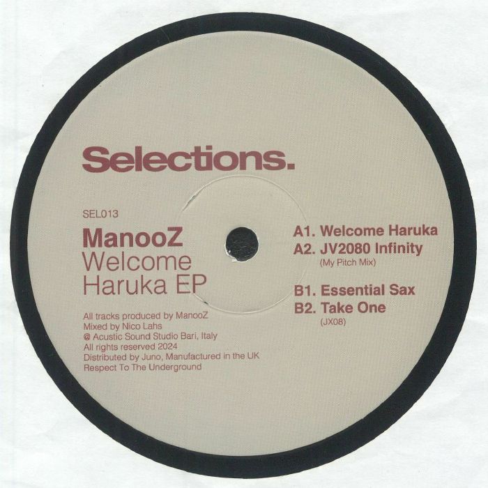 Manooz - Welcome Haruka EP : 12inch