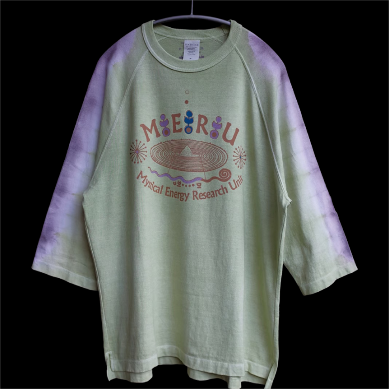 Mt.Chills - “M.E.R.U.” 3/4Sleeve-Plants Dyeing ver : T Shirt