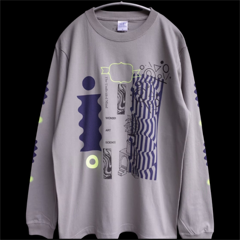 Mt.Chills - “The Undivided Mind ” Collage LongSleeve StoneGry Size:M : Long Sleeve T Shirt(M)