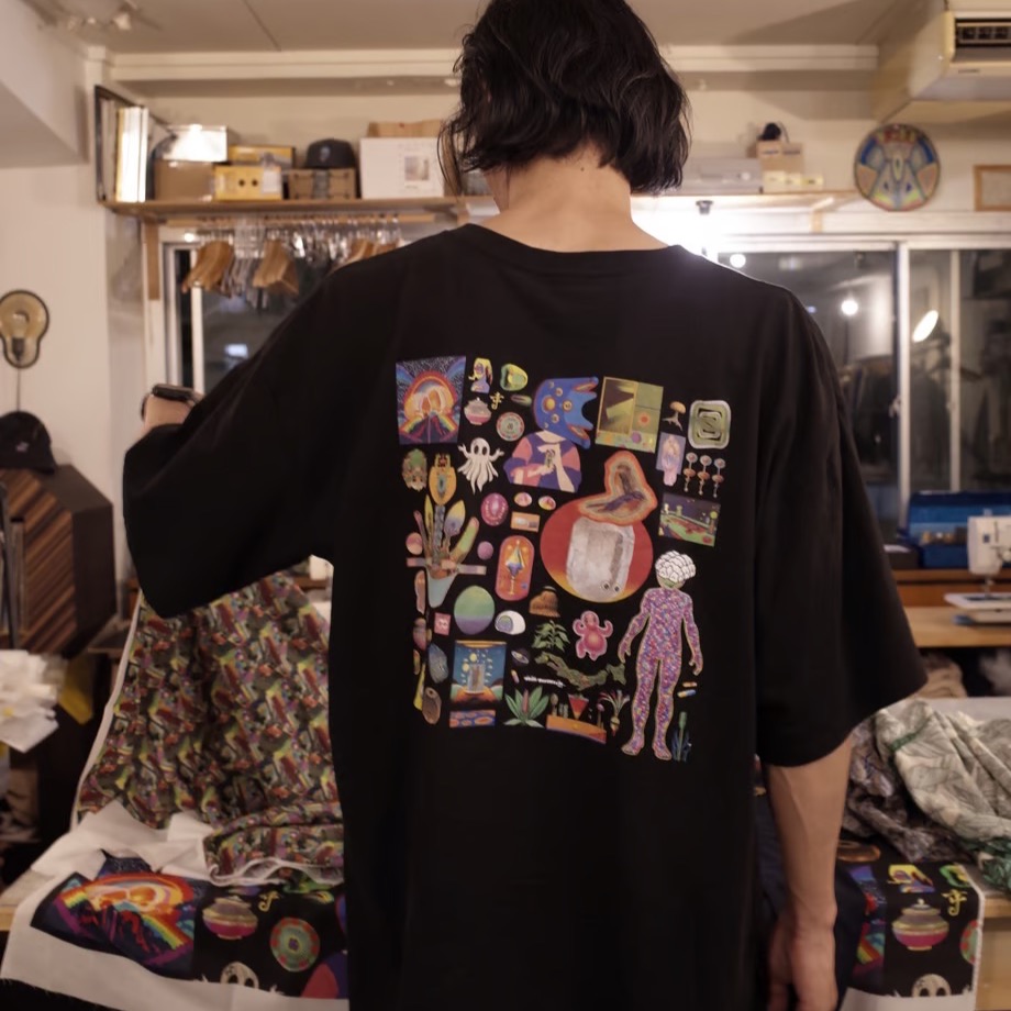 ChillMountain rec - “Kaizin-界人-#000” BigシルエットT-shirts Size:L : T Shirt