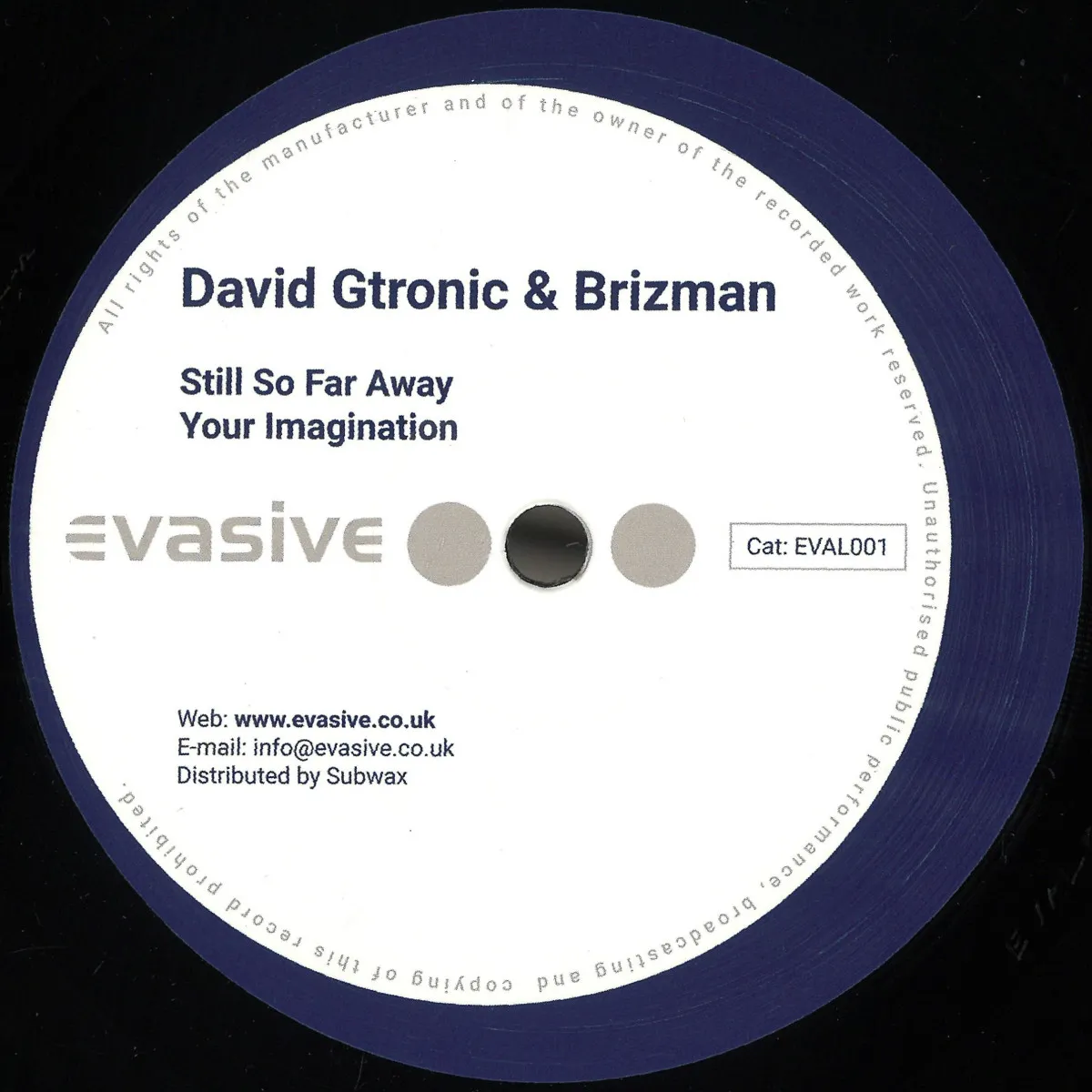 David Gtronic & Brizman - Still So Far Away / Your Imagination (Incl. Rob Pearson Remixes) : 12inch