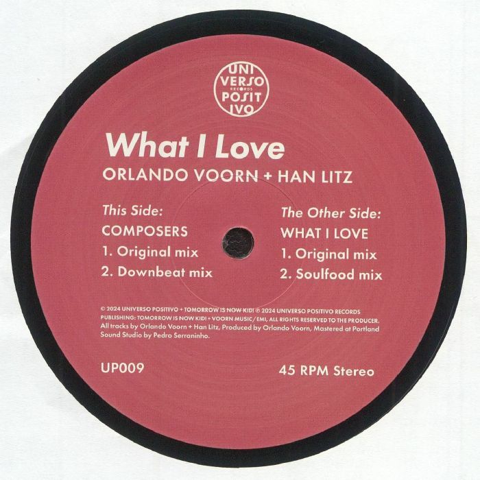 Orlando Voorn + Han Litz - What I Love : 12inch